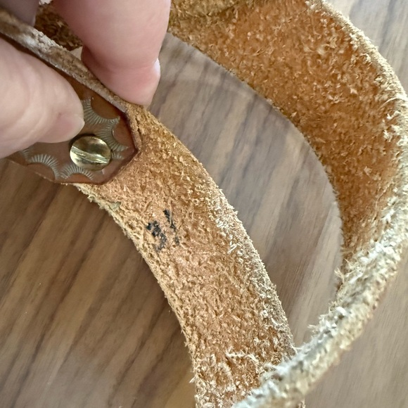 Vintage Tooled Leather Belt